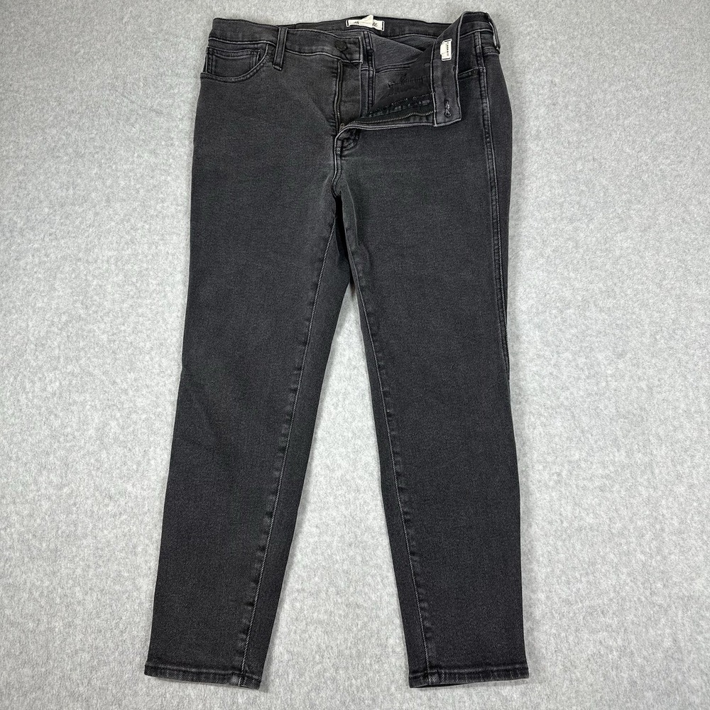 Madewell Women's 32P 10" High Rise Skinny Jeans 32x24 Petite‎ Black Wash
